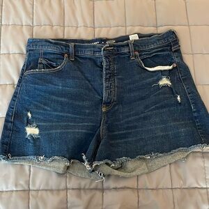 Old Navy jeans shorts sky-hi a-line high waist size 18